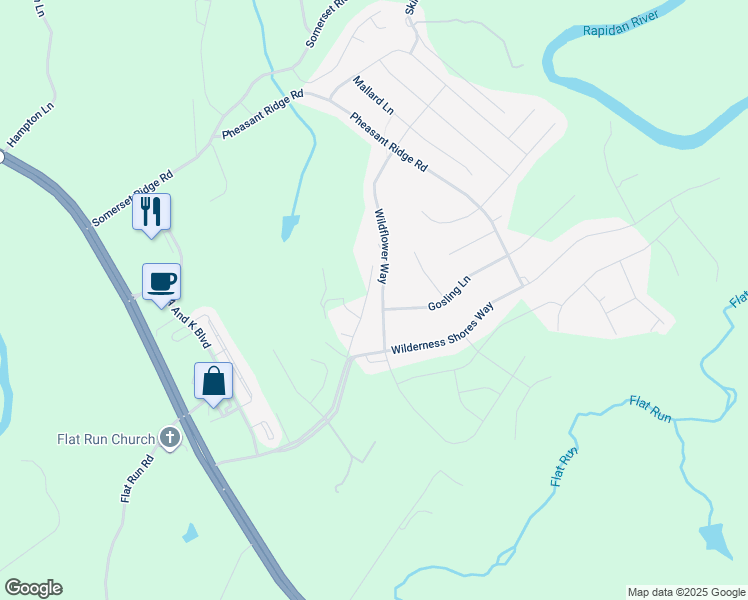 map of restaurants, bars, coffee shops, grocery stores, and more near 2316 Wildflower Way in Locust Grove
