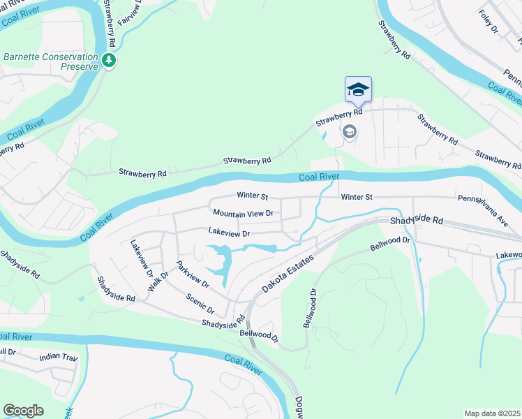 map of restaurants, bars, coffee shops, grocery stores, and more near 2521 Sutherland Drive in Saint Albans