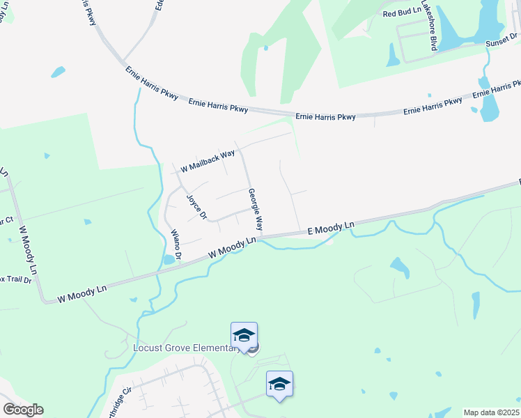 map of restaurants, bars, coffee shops, grocery stores, and more near 3901 Georgie Way in Crestwood