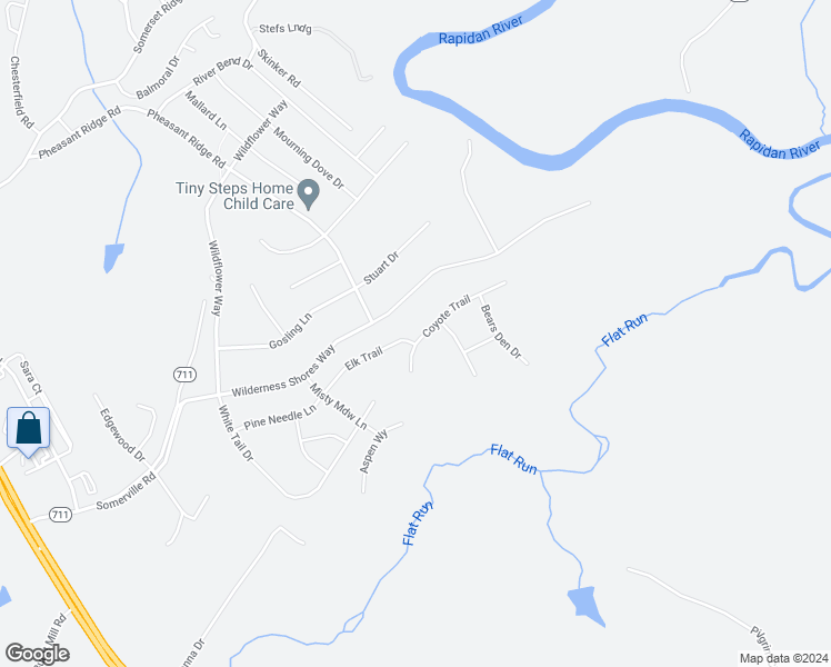 map of restaurants, bars, coffee shops, grocery stores, and more near 35513 Coyote Trail in Locust Grove