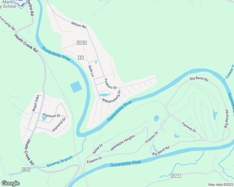 map of restaurants, bars, coffee shops, grocery stores, and more near 14 Lake Drive in Barboursville