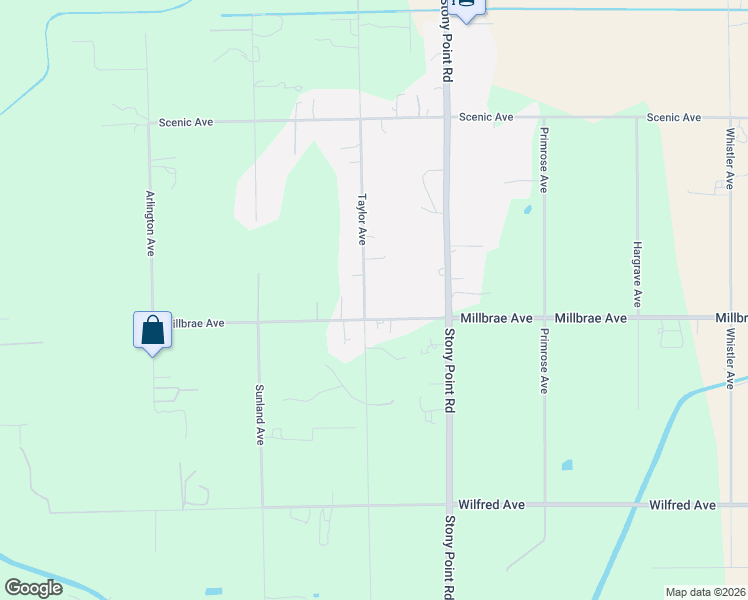 map of restaurants, bars, coffee shops, grocery stores, and more near 793 Millbrae Avenue in Santa Rosa