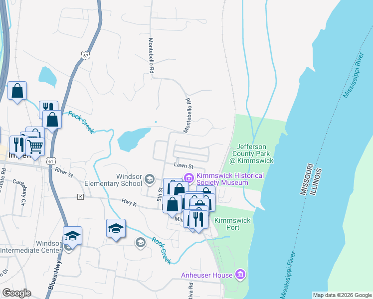 map of restaurants, bars, coffee shops, grocery stores, and more near 250 Montesano Park Drive in Imperial