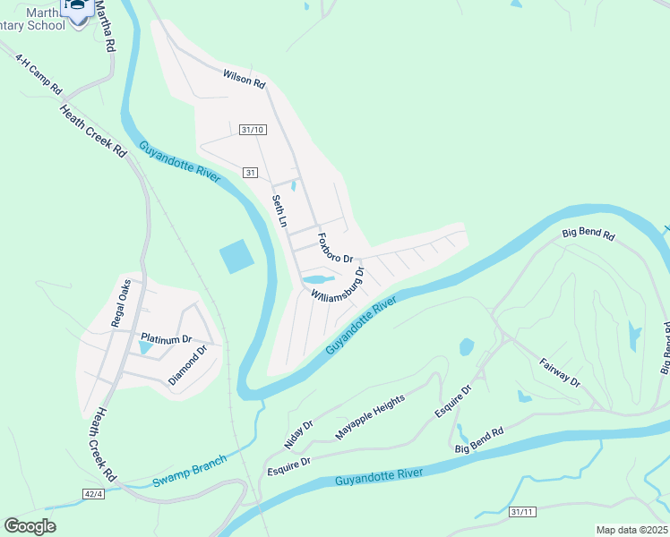 map of restaurants, bars, coffee shops, grocery stores, and more near 14 Lake Drive in Barboursville
