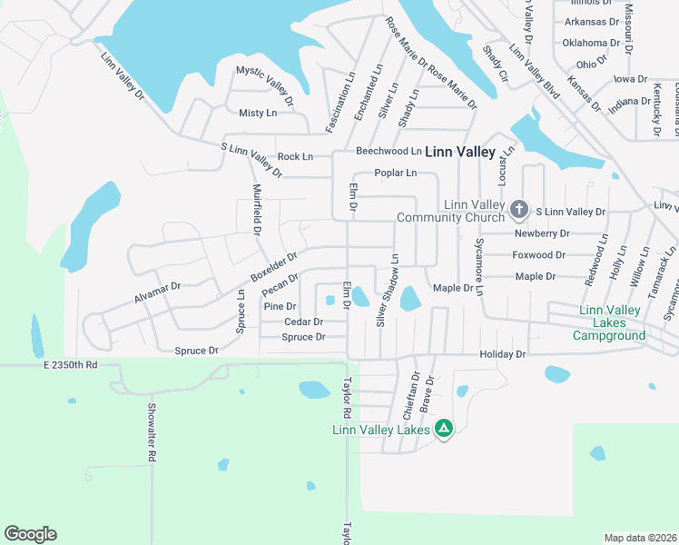 map of restaurants, bars, coffee shops, grocery stores, and more near 3985 Elm Drive in LaCygne