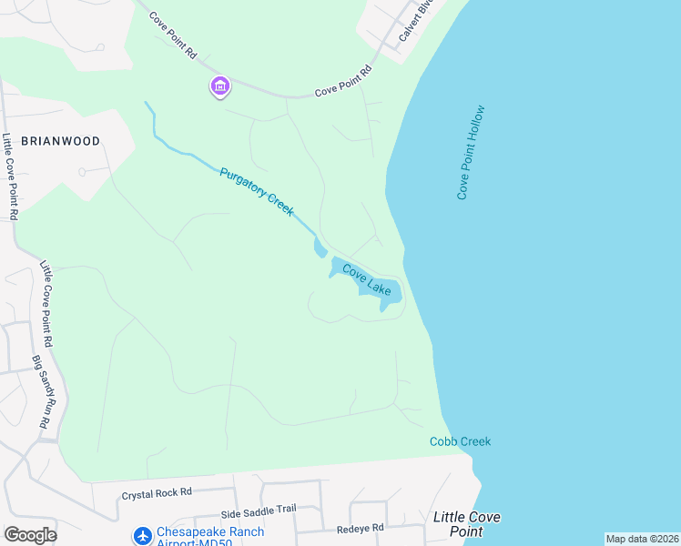 map of restaurants, bars, coffee shops, grocery stores, and more near 11445 Cove Lake Road in Lusby