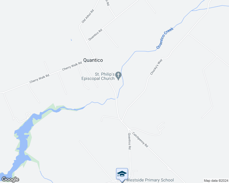 map of restaurants, bars, coffee shops, grocery stores, and more near in Quantico