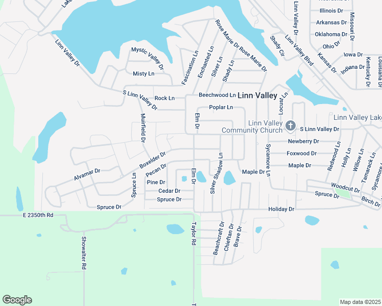 map of restaurants, bars, coffee shops, grocery stores, and more near 110 Elm Drive in LaCygne
