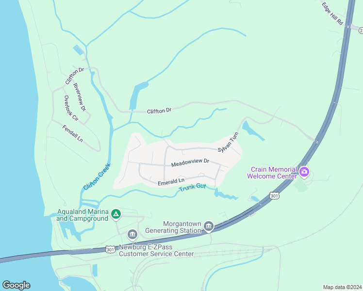 map of restaurants, bars, coffee shops, grocery stores, and more near 9808 Sylvan Turn in Newburg