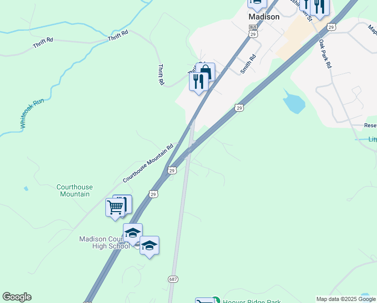 map of restaurants, bars, coffee shops, grocery stores, and more near 56707 South Seminole Trail in Madison