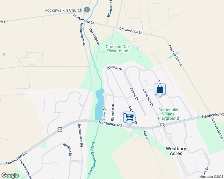map of restaurants, bars, coffee shops, grocery stores, and more near 6474 Mary Jane Drive in Salisbury