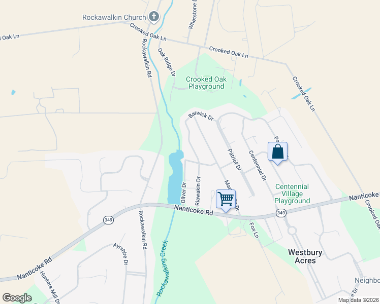map of restaurants, bars, coffee shops, grocery stores, and more near 6464 Riawakin Drive in Salisbury