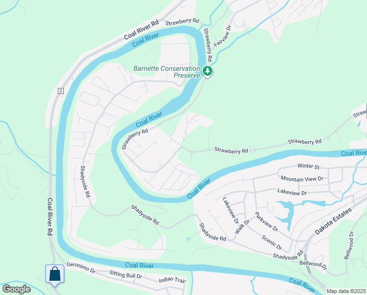 map of restaurants, bars, coffee shops, grocery stores, and more near 1375 Strawberry Rd in St Albans