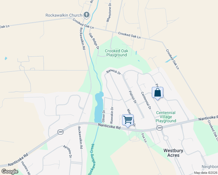 map of restaurants, bars, coffee shops, grocery stores, and more near 6464 Riawakin Drive in Salisbury