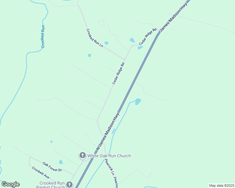 map of restaurants, bars, coffee shops, grocery stores, and more near 24139 Cedar Ridge Road in Rapidan