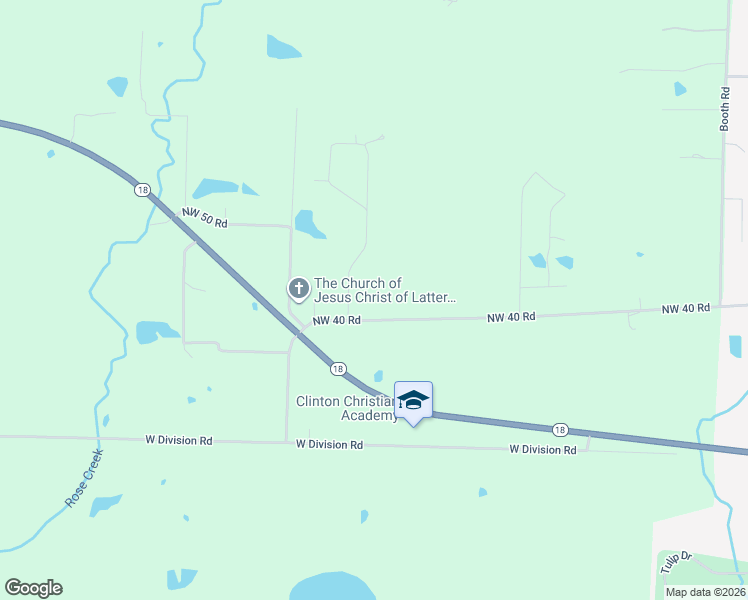 map of restaurants, bars, coffee shops, grocery stores, and more near 271-287 Northwest 40 Road in Clinton