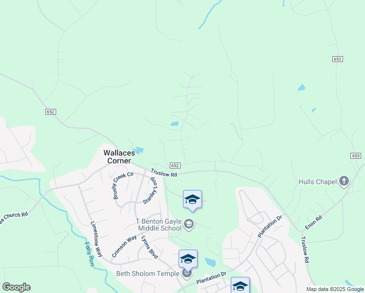 map of restaurants, bars, coffee shops, grocery stores, and more near 20 Wallace Farms Lane in Fredericksburg