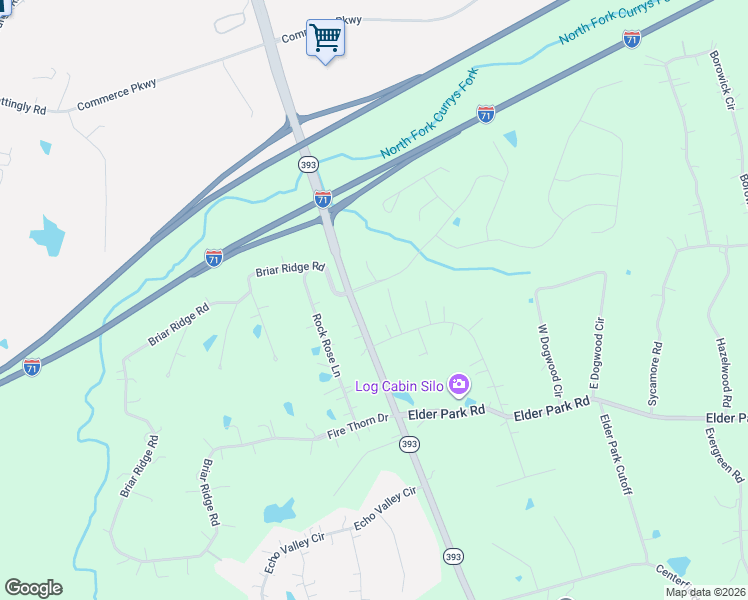 map of restaurants, bars, coffee shops, grocery stores, and more near 3507 Kentucky 393 in La Grange