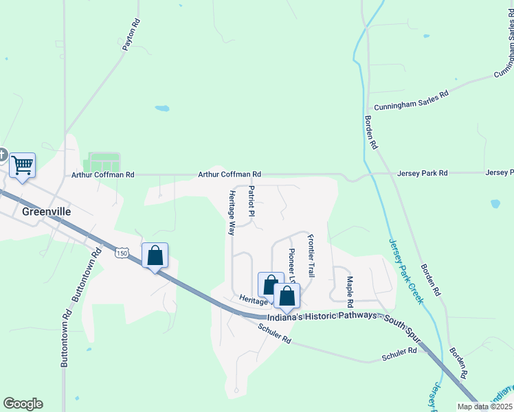 map of restaurants, bars, coffee shops, grocery stores, and more near 1005 Conestoga Court in Greenville