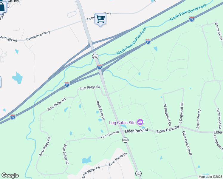 map of restaurants, bars, coffee shops, grocery stores, and more near 3507 Kentucky 393 in La Grange