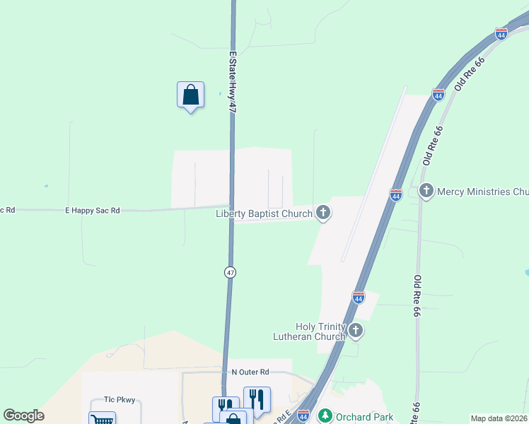 map of restaurants, bars, coffee shops, grocery stores, and more near 115 Bogart Boulevard in Saint Clair