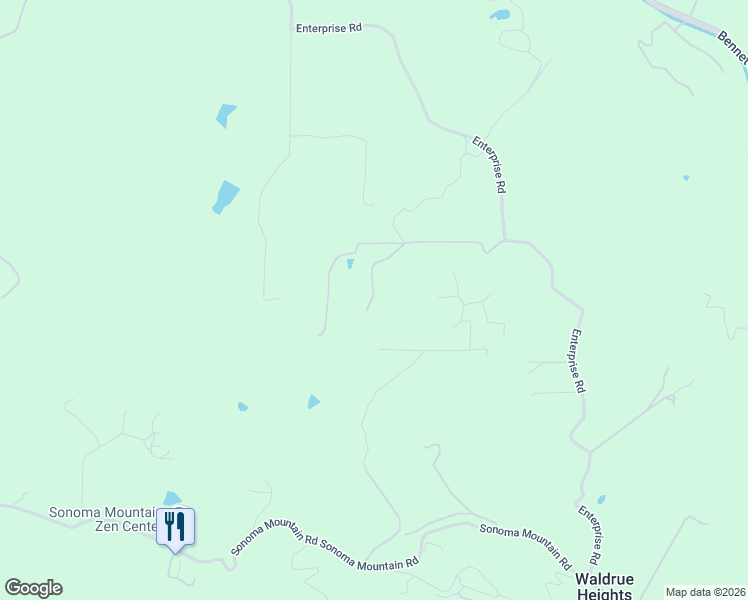 map of restaurants, bars, coffee shops, grocery stores, and more near 6405 Enterprise Road in Glen Ellen