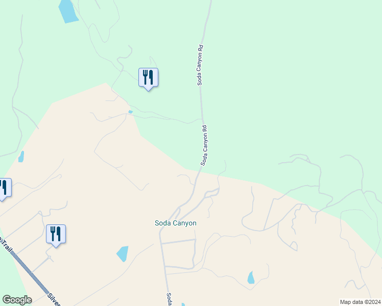 map of restaurants, bars, coffee shops, grocery stores, and more near 1405 Soda Canyon Road in Napa
