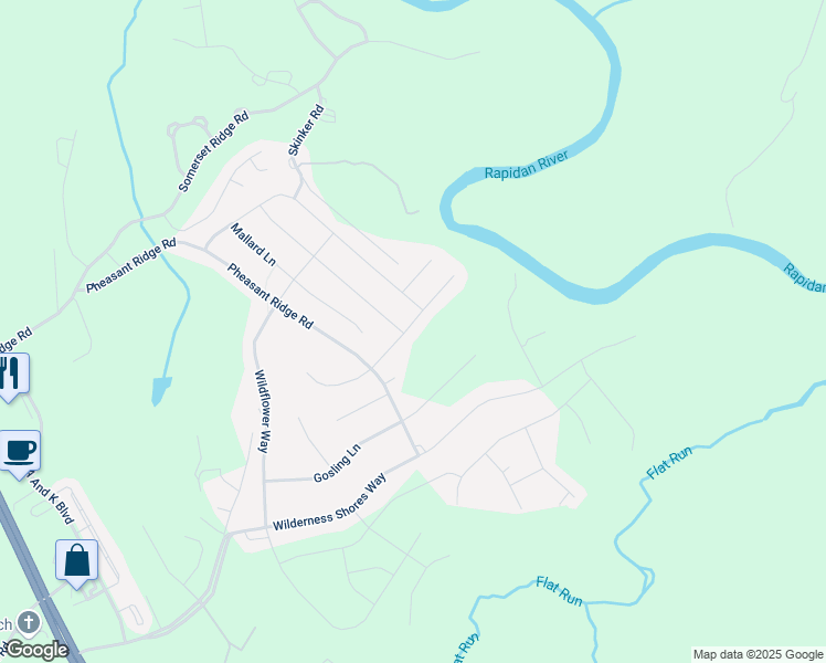 map of restaurants, bars, coffee shops, grocery stores, and more near 35436 Quail Meadow Lane in Locust Grove
