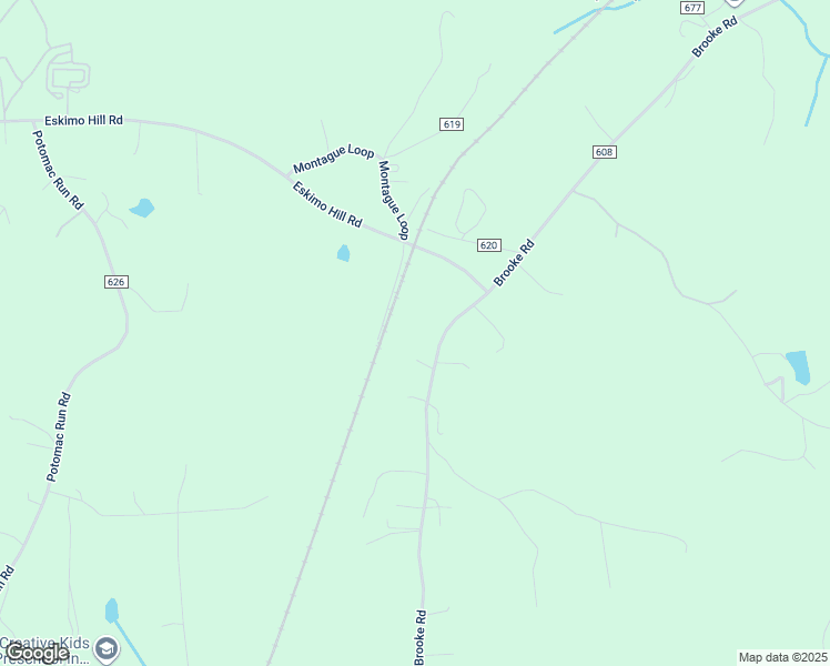 map of restaurants, bars, coffee shops, grocery stores, and more near 1393 Brooke Road in Fredericksburg