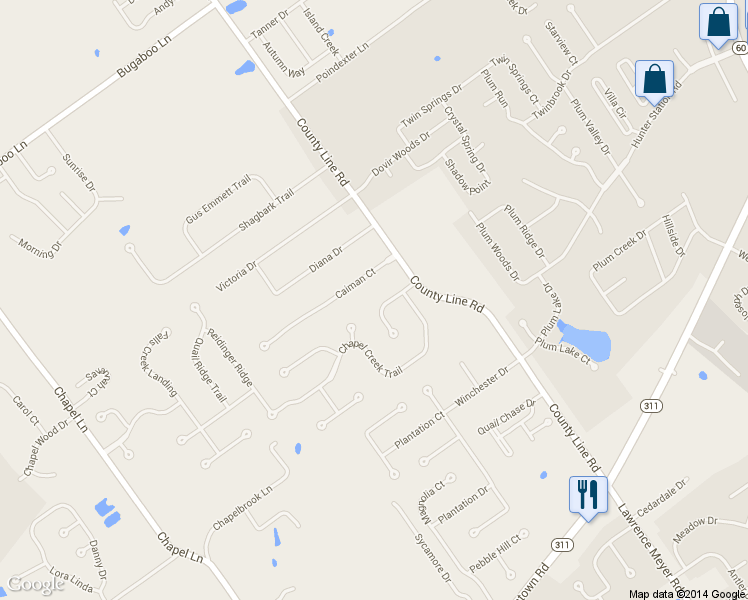 map of restaurants, bars, coffee shops, grocery stores, and more near 2104 Pleasantview Court in New Albany