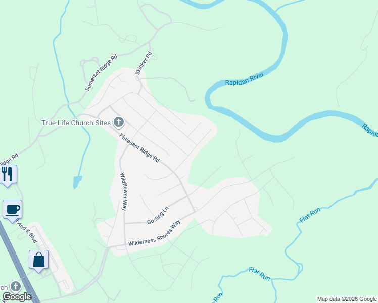 map of restaurants, bars, coffee shops, grocery stores, and more near 35457 Quail Meadow Lane in Locust Grove