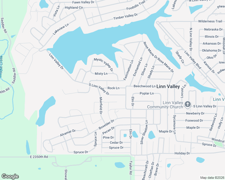 map of restaurants, bars, coffee shops, grocery stores, and more near 2137 Rock Lane in Linn Valley