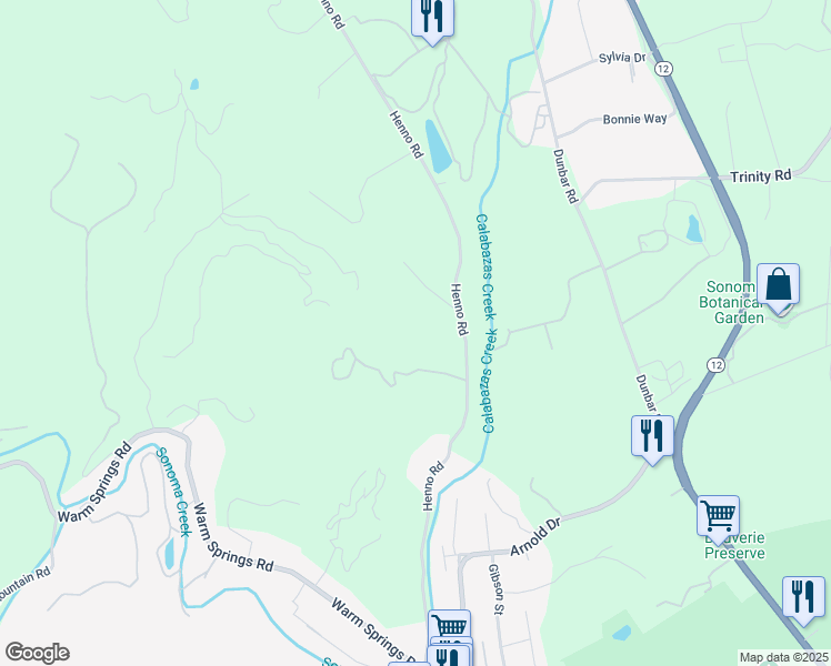 map of restaurants, bars, coffee shops, grocery stores, and more near in Glen Ellen