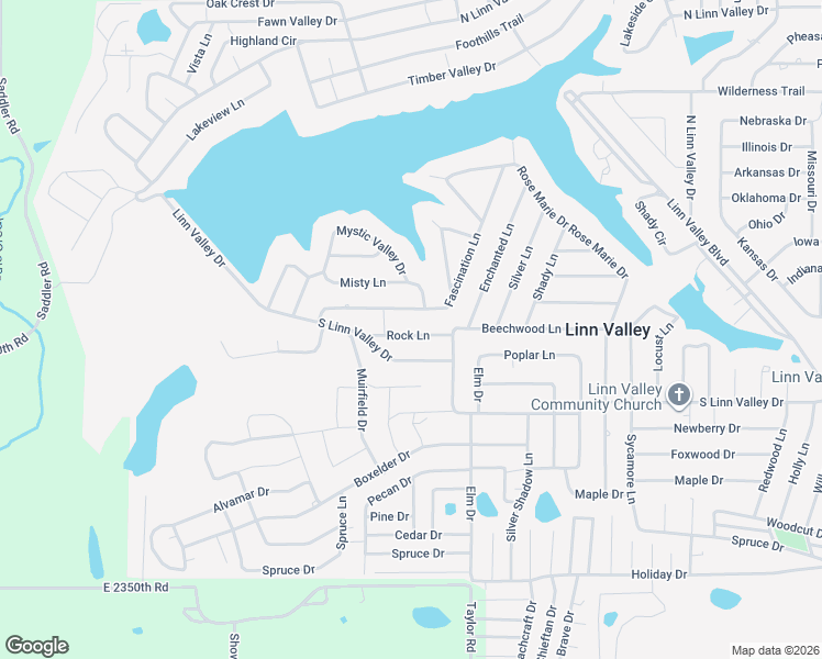 map of restaurants, bars, coffee shops, grocery stores, and more near 2137 Rock Lane in Linn Valley