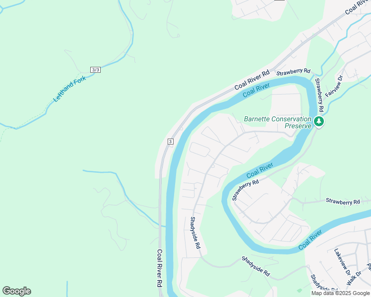map of restaurants, bars, coffee shops, grocery stores, and more near 2593 Coal River Rd in St Albans