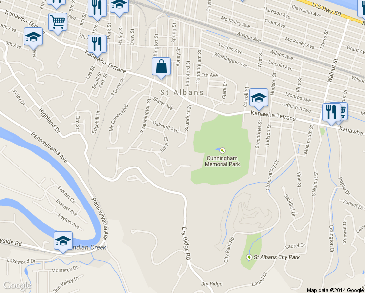 map of restaurants, bars, coffee shops, grocery stores, and more near 862 Ravens Ct in St Albans