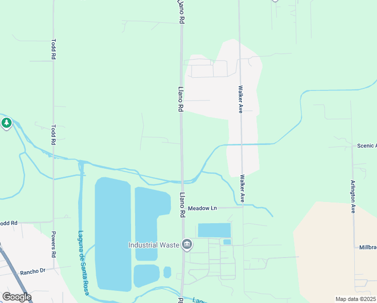 map of restaurants, bars, coffee shops, grocery stores, and more near 3960 Llano Road in Santa Rosa