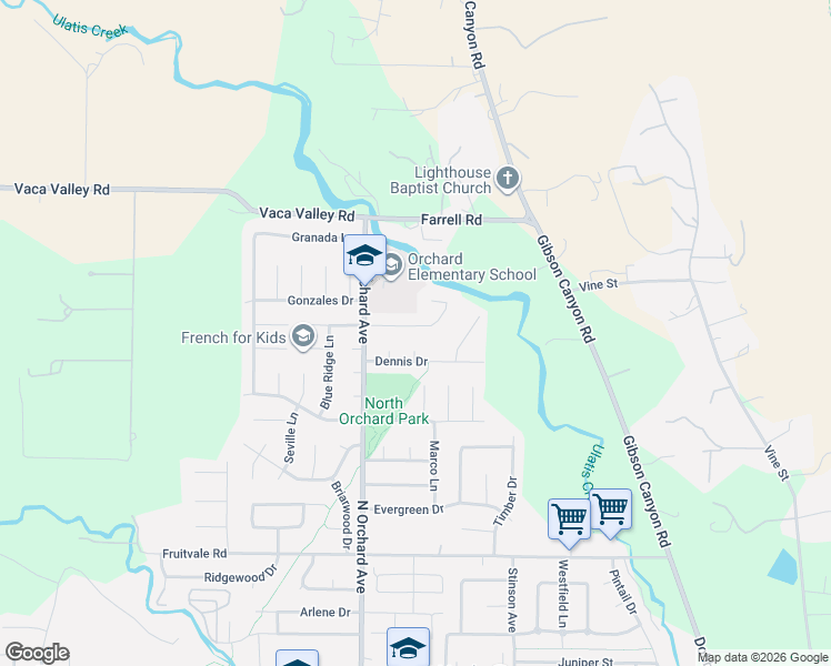 map of restaurants, bars, coffee shops, grocery stores, and more near 457 Marbella Lane in Vacaville