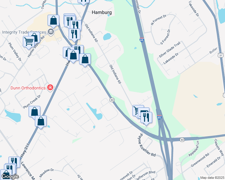 map of restaurants, bars, coffee shops, grocery stores, and more near in 