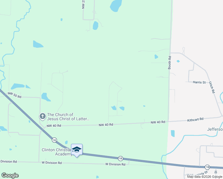map of restaurants, bars, coffee shops, grocery stores, and more near Northwest 241 Road in Clinton
