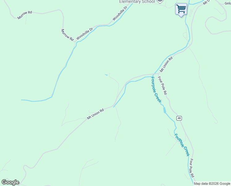 map of restaurants, bars, coffee shops, grocery stores, and more near 3949-4193 Mt Union Rd in Huntington