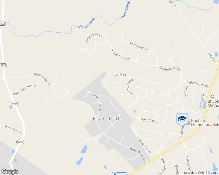 map of restaurants, bars, coffee shops, grocery stores, and more near 13206 Creekview Road in Prospect