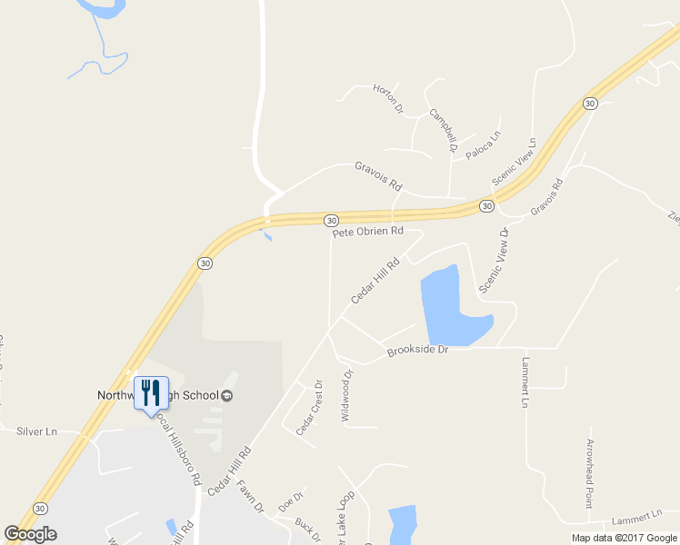 map of restaurants, bars, coffee shops, grocery stores, and more near 5844 Pete Obrien Road in Cedar Hill