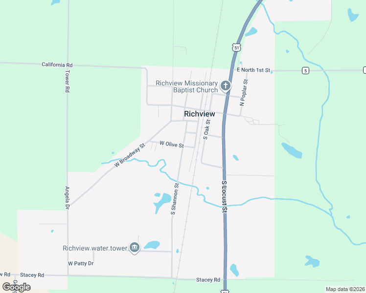 map of restaurants, bars, coffee shops, grocery stores, and more near 312 South Shannon Street in Richview