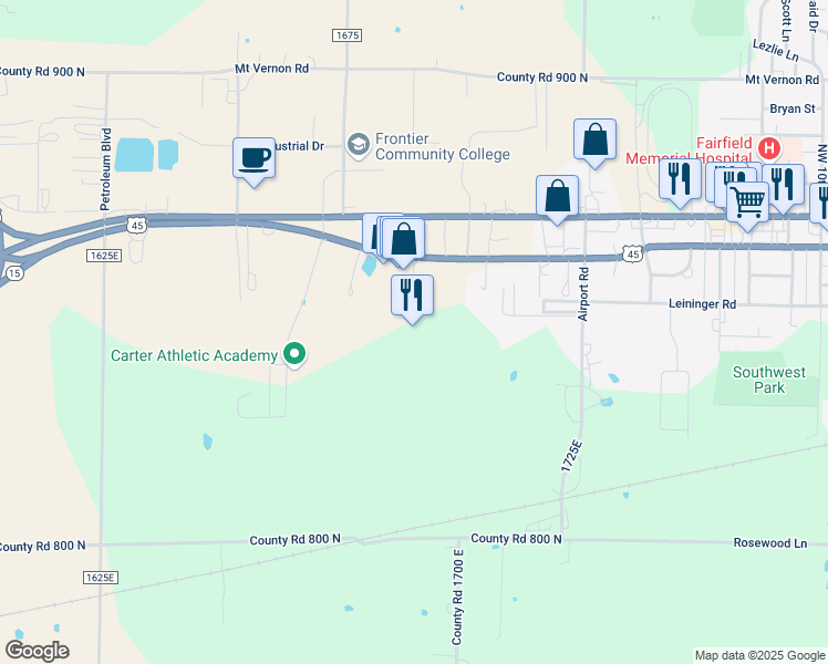map of restaurants, bars, coffee shops, grocery stores, and more near 150 Commerce Drive in Fairfield