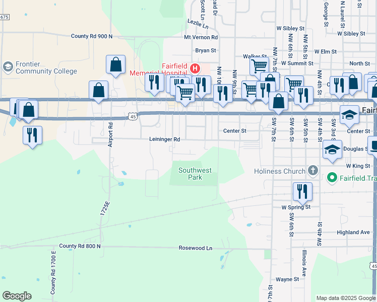 map of restaurants, bars, coffee shops, grocery stores, and more near 3 Victory Lane in Fairfield