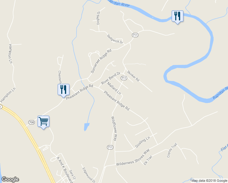 map of restaurants, bars, coffee shops, grocery stores, and more near 2088 Mallard Lane in Locust Grove