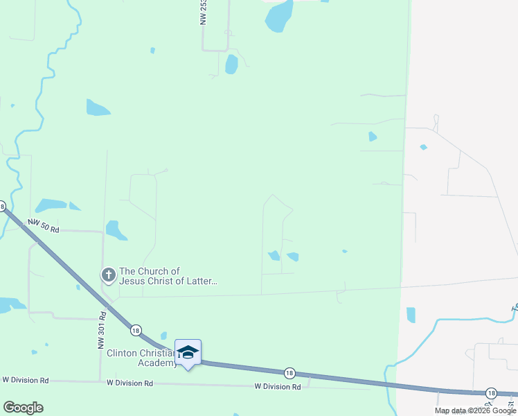 map of restaurants, bars, coffee shops, grocery stores, and more near 57 Northwest 247 Prv Road in Clinton