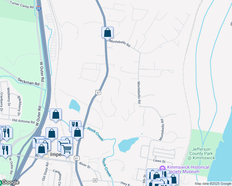 map of restaurants, bars, coffee shops, grocery stores, and more near 901 Falcon Drive in Imperial