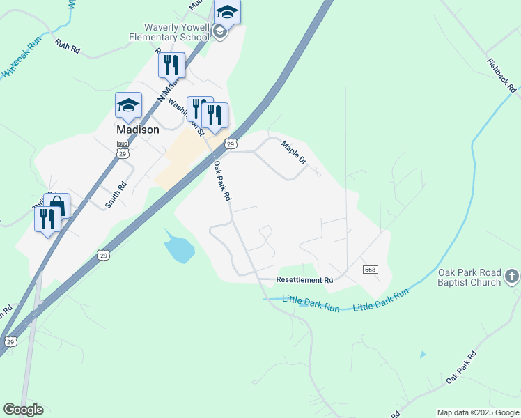 map of restaurants, bars, coffee shops, grocery stores, and more near 94 Duplex Lane in Madison